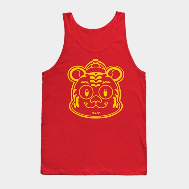 CNY: YEAR OF THE TIGER (BOY) OUTLINE Tank Top by cholesterolmind